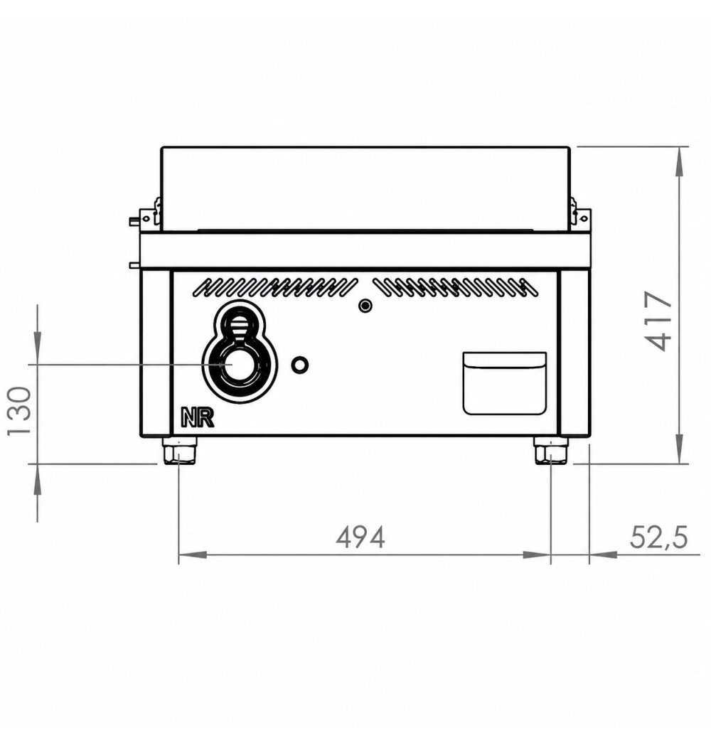 Fry Top Gas HR Fainca FT7506SCR Cromo Duro Serie 750
