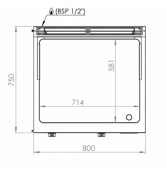Fry Top Gas HR Fainca FT7508SCR Cromo Duro Serie 750