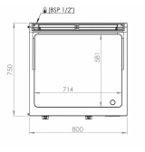 Fry Top Gas HR Fainca FT7508SCR Cromo Duro Serie 750