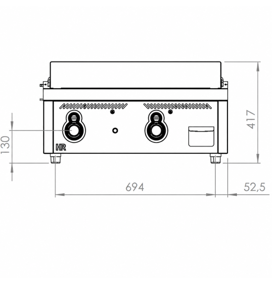 Fry Top Gas HR Fainca FT7508SCR Cromo Duro Serie 750