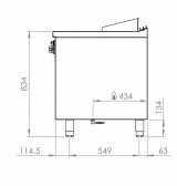 Fry Top Gas HR Fainca FT7504ECR Cromo Duro con Mueble Serie 750