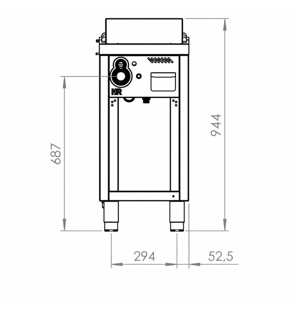 Fry Top Gas HR Fainca FT7504ECR Cromo Duro con Mueble Serie 750