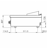Fry Top Eléctrico HR Fainca FTE7508S Cromo Serie 750