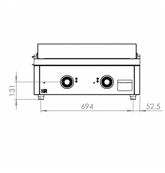 Fry Top Eléctrico HR Fainca FTE7508S Cromo Serie 750