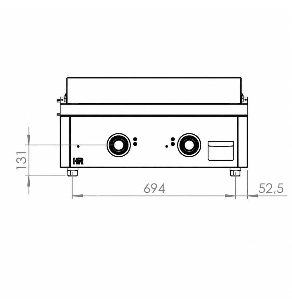 Fry Top Eléctrico HR Fainca FTE7508S Cromo Serie 750