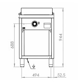 Fry top eléctrico FTE7506E HR Fainca | Serie 750