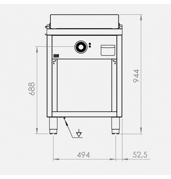 Fry top eléctrico de cromo FTE7506ECR | HR Fainca