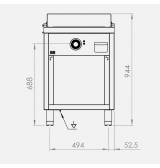 Fry top eléctrico de cromo FTE7506ECR | HR Fainca
