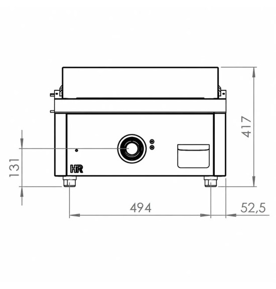 Fry top eléctrico de cromo FTE7506SCR | HR Fainca