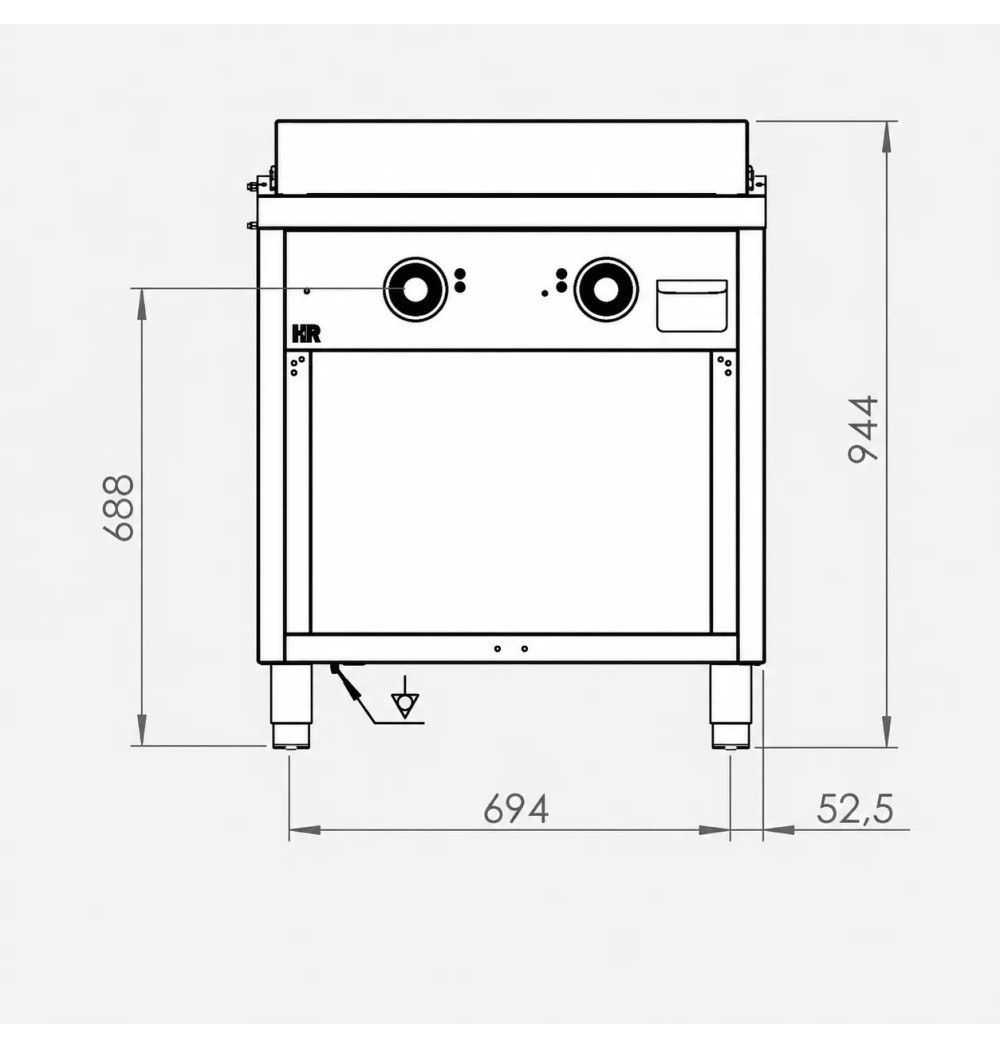Fry top eléctrico FTE7508E HR Fainca | Serie 750