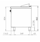 Fry top de cromo FTE7508ECR HR Fainca | Serie 750