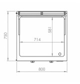 Fry top de cromo FTE7508ECR HR Fainca | Serie 750