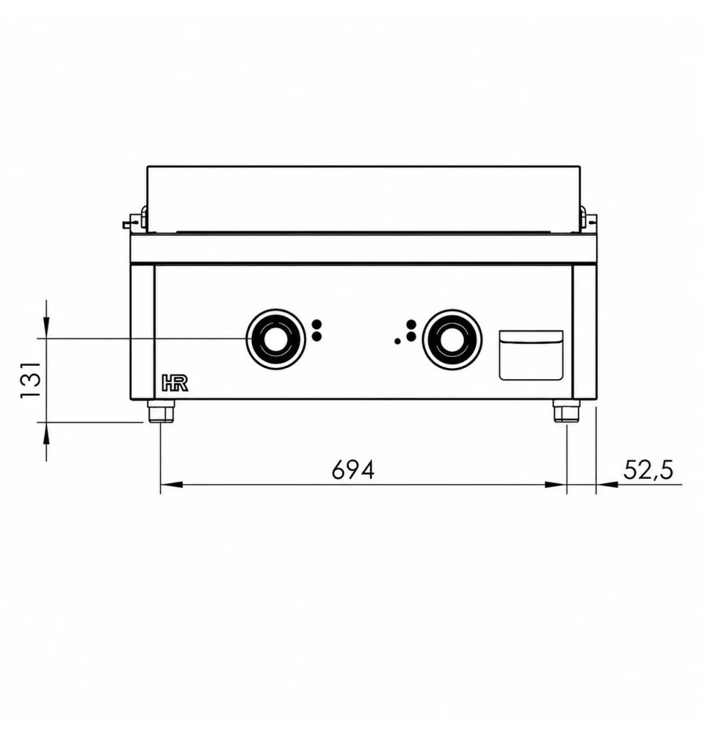 Fry top de cromo FTE7508SCR HR Fainca | Serie 750