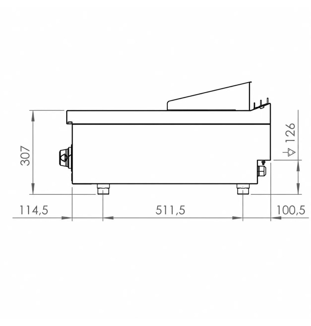 Fry top de cromo FTE7508SCR HR Fainca | Serie 750