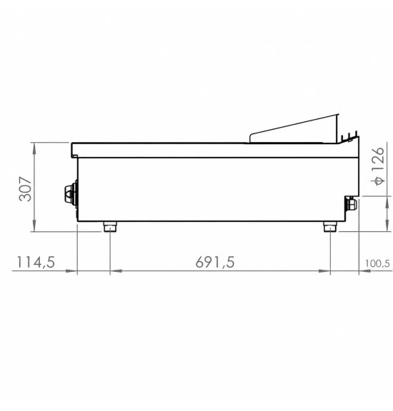 Fry top eléctrico FTE9004S HR Fainca | Serie 900