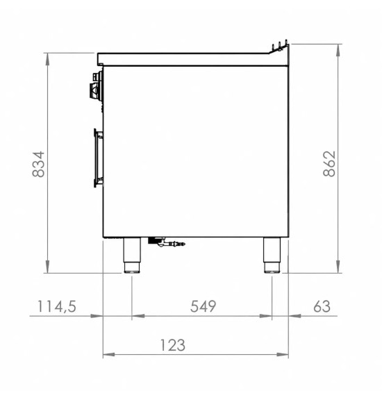 Baño María a gas BMG7504E HR Fainca | Serie 750
