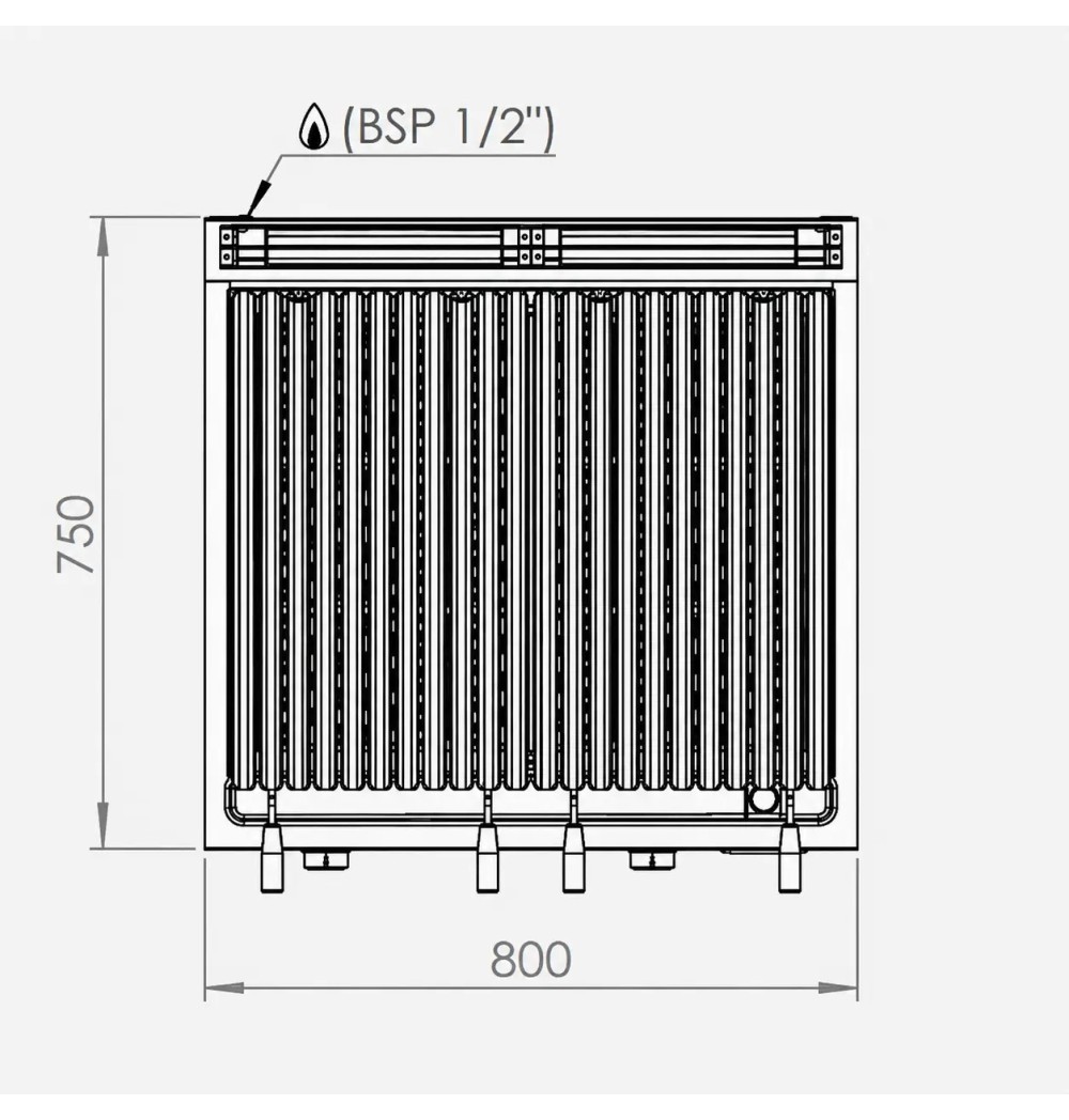Barbacoa a gas B7508S HR Fainca | Serie 750