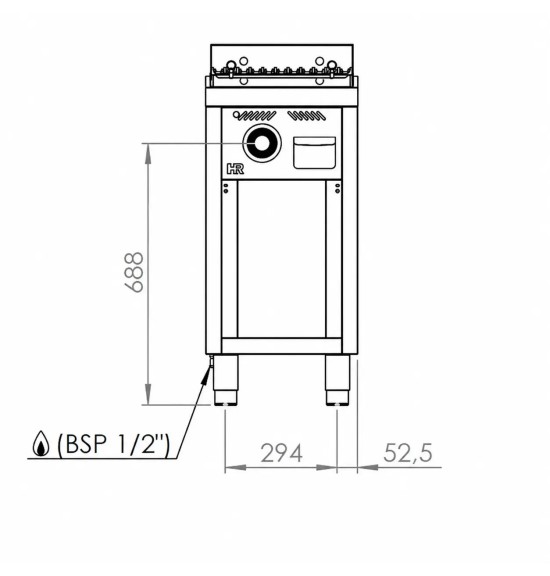 Barbacoa a gas B7504E HR Fainca | Serie 750