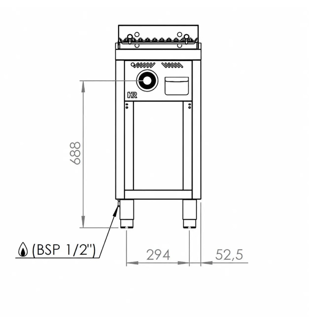 Barbacoa a gas B7504E HR Fainca | Serie 750