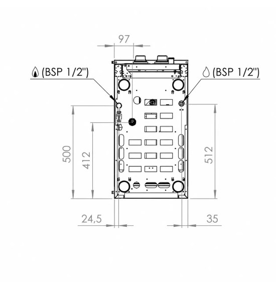 Cocedor de pasta a gas CPG25L750E HR Fainca | Serie 750