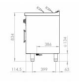 Cocedor de pasta doble CPG25L25L750E HR Fainca | Serie 750