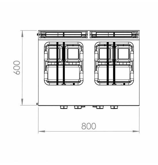 Cocedor de pasta doble CPG25L25L750E HR Fainca | Serie 750
