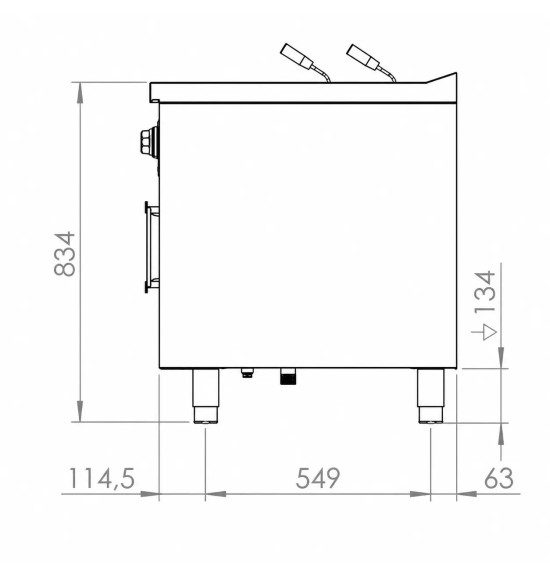 Cocedor de pasta eléctrico CPE25L750E HR Fainca | Serie 750