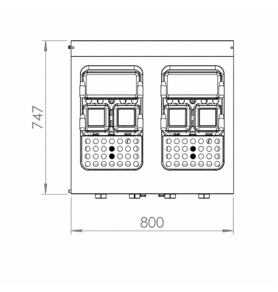Cocedor de pasta eléctrico doble CPE25L25L750E | Serie 750