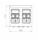 Cocedor de pasta eléctrico doble CPE25L25L750E | Serie 750