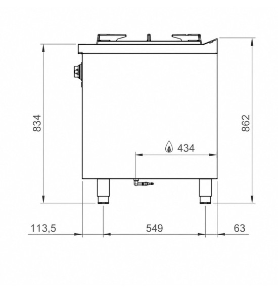 Paellero estante 800 HR Fainca PLL7508E | Serie 750
