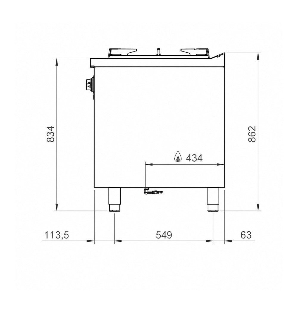 Paellero estante 800 HR Fainca PLL7508E | Serie 750