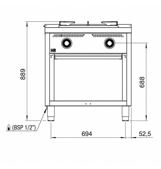 Paellero estante 800 HR Fainca PLL7508E | Serie 750