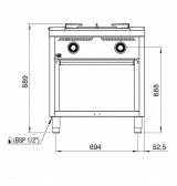 Paellero estante 800 HR Fainca PLL7508E | Serie 750