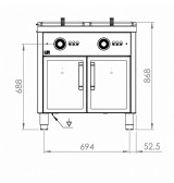 Freidora eléctrica doble HR Fainca FD15L15L8M750E | Serie 750