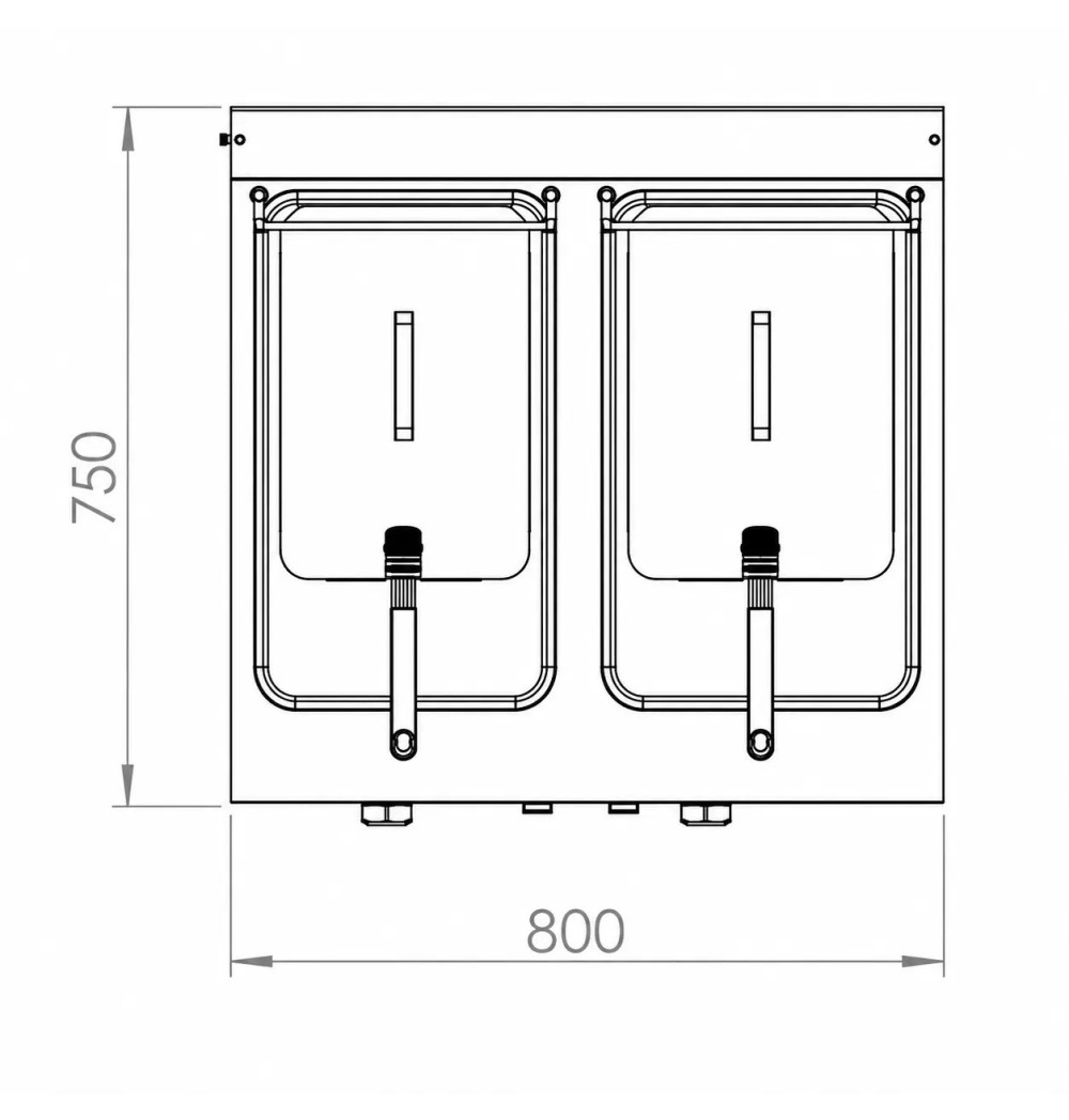 Freidora eléctrica doble HR Fainca FD15L15L8M750E | Serie 750