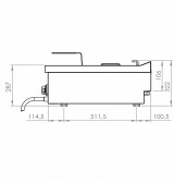 Freidora eléctrica trifásica 12 sobremesa HR Fainca FD15L12T750S | Serie 750