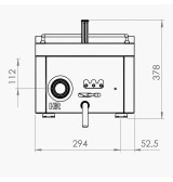 Freidora eléctrica trifásica 12 sobremesa HR Fainca FD15L12T750S | Serie 750