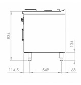 Freidora eléctrica trifásica 12 estante HR Fainca FD15L12T750E | Serie 750