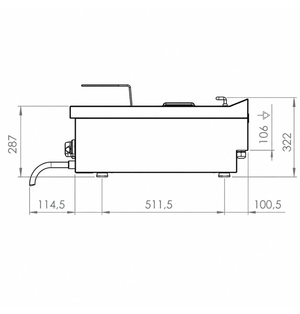 Freidora eléctrica doble trifásica 12 sobremesa HR Fainca FD15L15L12T750S| Serie 750