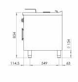 Freidora eléctrica doble trifásica 12 estante HR Fainca FD15L15L12T750E| Serie 750