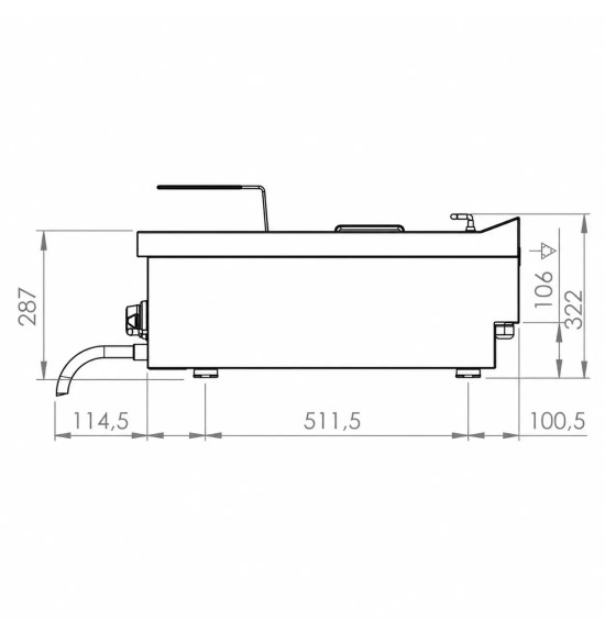 Freidora eléctrica sobremesa HR Fainca FD15L6M750S| Serie 750