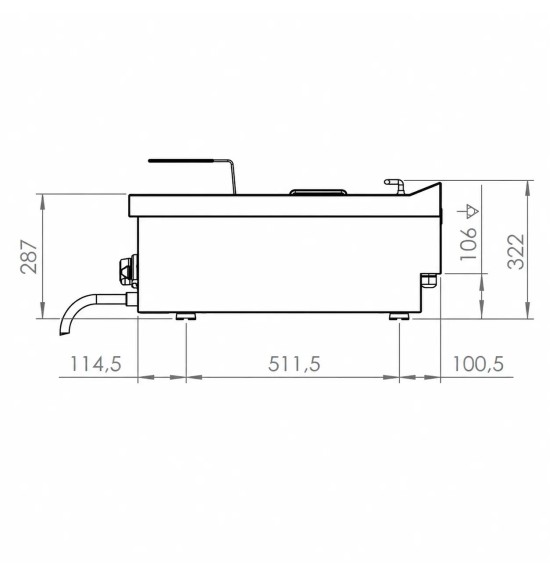 Freidora eléctrica doble HR Fainca FD15L15L6M750S| Serie 750
