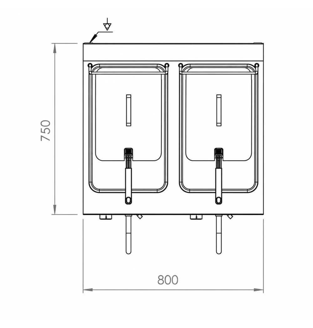 Freidora eléctrica doble HR Fainca FD15L15L6M750S| Serie 750