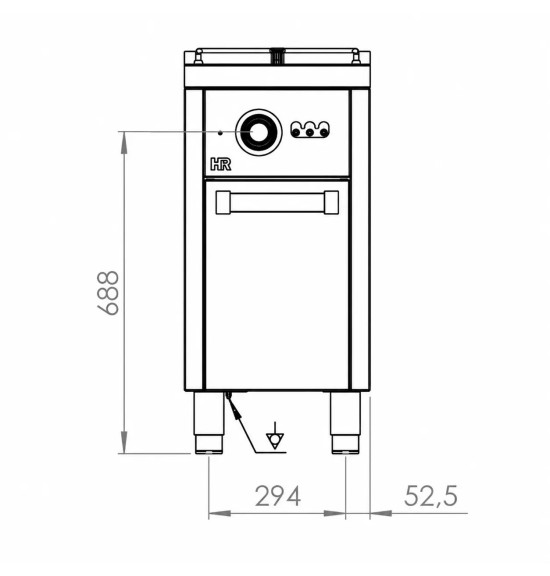 Freidora eléctrica estante HR Fainca FD15L6M750E| Serie 750