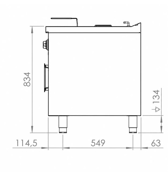 Freidora eléctrica estante doble HR Fainca FD15L15L6M750E| Serie 750