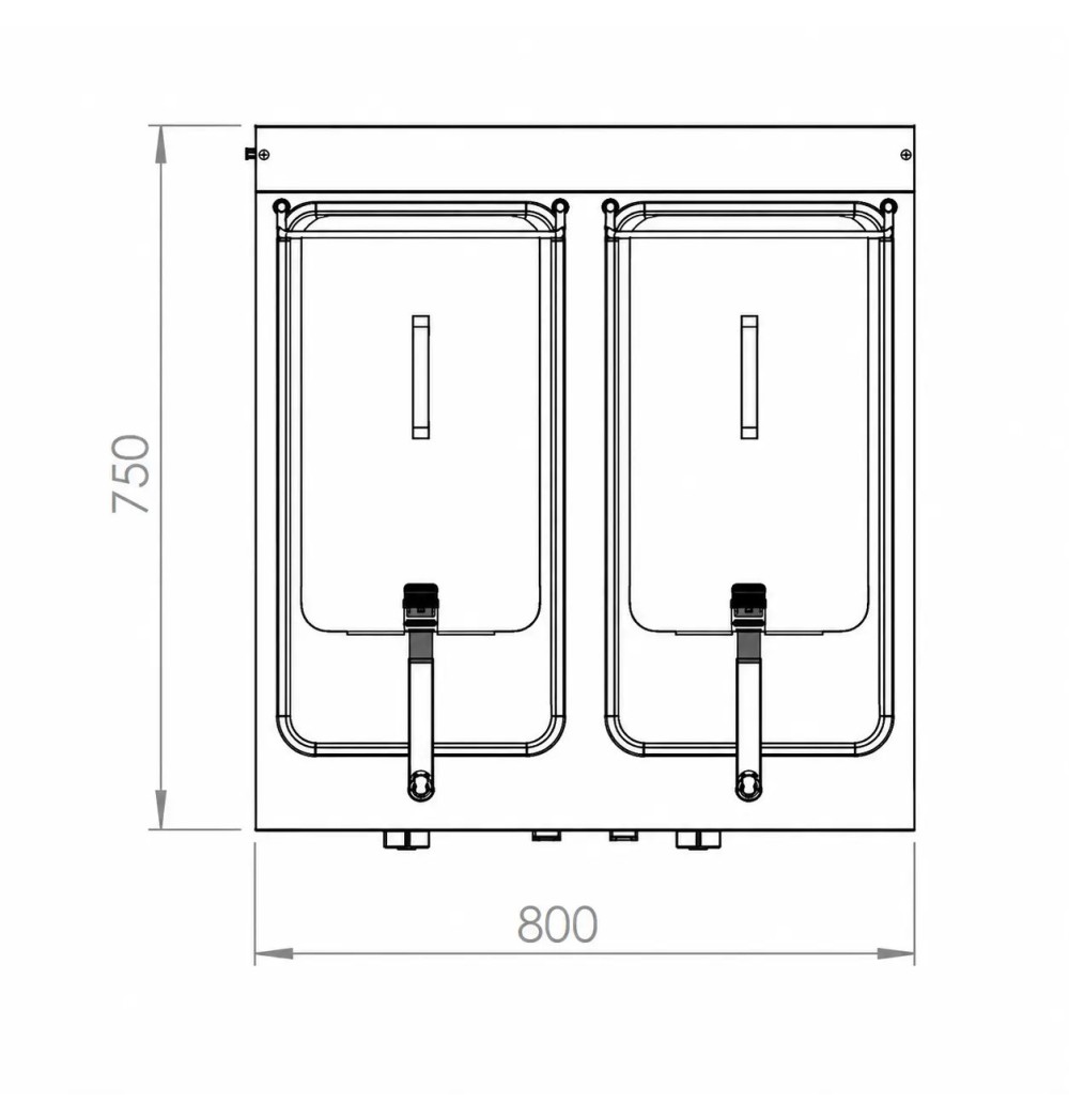 Freidora eléctrica estante doble HR Fainca FD15L15L6M750E| Serie 750