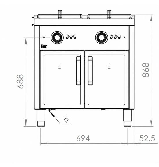 Freidora eléctrica estante doble HR Fainca FD15L15L6M750E| Serie 750