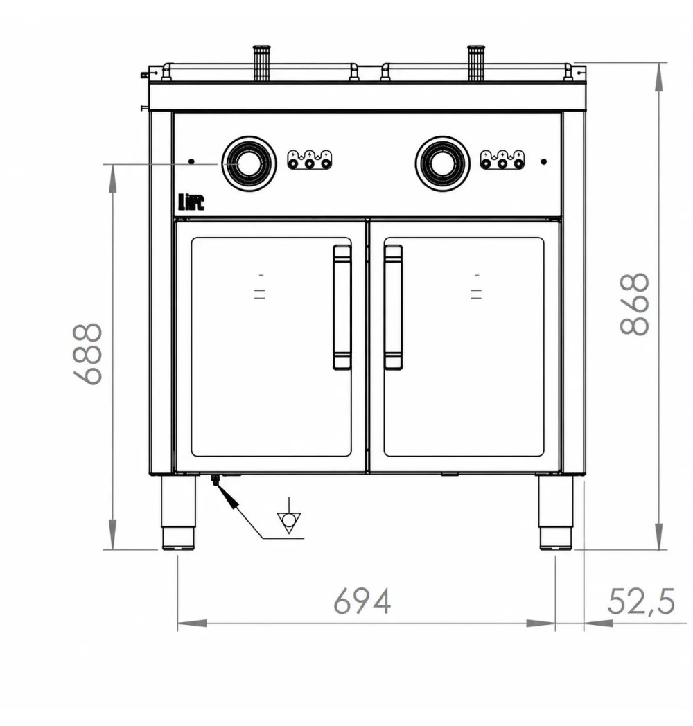 Freidora eléctrica estante doble HR Fainca FD15L15L6M750E| Serie 750