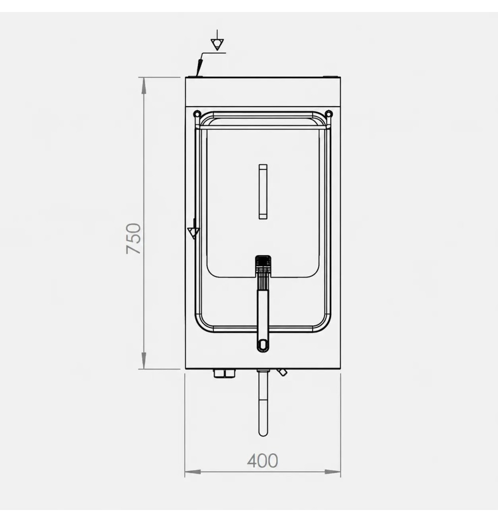 Freidora eléctrica trifásica 8 sobremesa HR Fainca FD15L8T750S| Serie 750