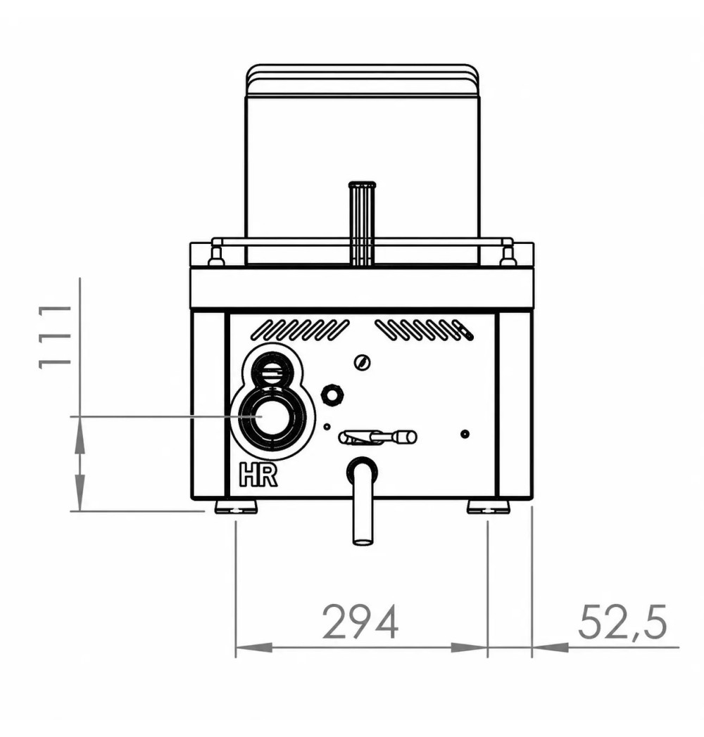 Freidora de gas 12L sobremesa HR Fainca FDG12L750S| Serie 750